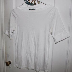 White wide-neck Ralph Lauren Top